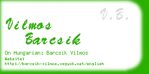 vilmos barcsik business card